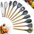 Jogo de Cozinha Kit C/12 Peças de Silicone, Utensílios e Copo Suporte