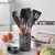 Jogo de Cozinha Kit C/12 Peças de Silicone, Utensílios e Copo Suporte - loja online