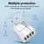 Carregador Rápido USB com 4 Portas – 3A, Quick Charge 3.0, Adaptador para Celular e Dispositivos