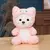Adorável urso branco de pelúcia brinquedo na internet