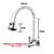 Torneira de cozinha flexível de aço inoxidável com alça giratória de 1/4 pa - comprar online
