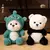 Adorável urso branco de pelúcia brinquedo