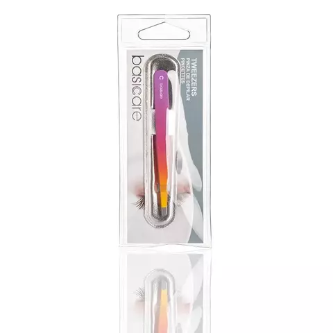 Basicare Pinza De Depilar De Acero Inoxidable Y Puntas Curvas