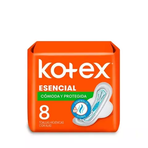 Toallas Femeninas Esencial 8 Unidades Kotex