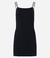 Vestido Curto em Ribana com Alça Dupla e Brilhosa Preto na internet
