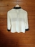 Camisa Feminina Off-White com Paetês Pretos Detalhes Brilhantes na Gola, Punhos e Faixa Frontal - comprar online