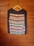 Blusa Feminina Listrada Multicolorida Liz Claiborne – Manga Longa Azul Marinho e Decote em V com Botões - comprar online