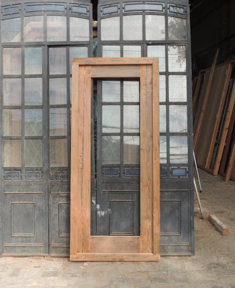 puerta entrada pinotea 1 hoja bastidor y vidrio