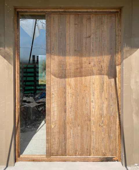 puerta de entrada pinotea 1 hoja con paño fijo - comprar online