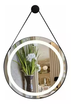 Espelho Com Led Redondo 50cm Com Alça Touch Screen - comprar online