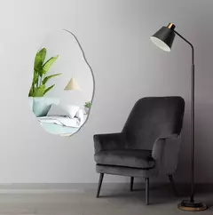 Imagem do Espelho Orgânico Decorativo 70x50 Com Led Oculto