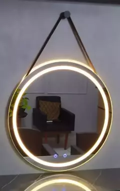 Imagem do Espelho Redondo Com Led 80cm Com Alça - Touch Screen