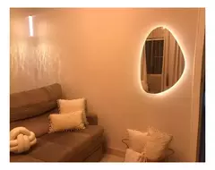 Espelho Orgânico Decorativo 42x60 Iluminado Com Led Oculto - loja online