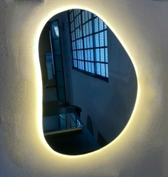 Espelho Orgânico Decorativo 60x45 Com Led Oculto - Top Espelhos