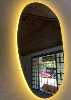 Espelho Orgânico Decorativo 75x45 Personalizado Led Oculto na internet