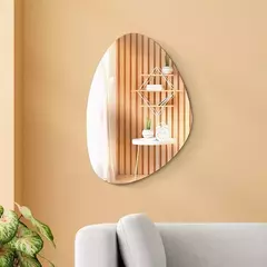Espelho Orgânico Decorativo 42x60 Iluminado Com Led Oculto