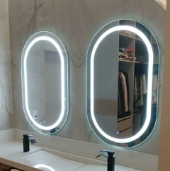 Espelho Led Oval Camarim Penteadeira 150X60 Touch Screen - Top Espelhos