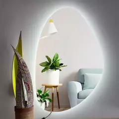 Espelho Orgânico Decorativo 42x60 Iluminado Com Led Oculto na internet