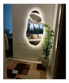 Espelho Orgânico Decorativo 70x50 Com Led Oculto - loja online