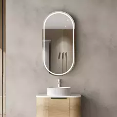 Espelho Led Oval Camarim Penteadeira 160X70 Touch Screen na internet