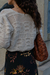 Casaco tricot rendado creme Aurélie - comprar online