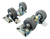 8 RUEDAS 50MM PARA MUEBLES GIRATORIAS (4 CON FRENO)