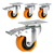 4 RUEDAS GIRATORIAS DE 75MM POLIURETANO CON RULEMANES (2 CON FRENO) - comprar online
