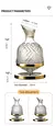 Decantador De Vidro De Cristal De Alto Grau, 360 Giratório Copo, 1500ml, Dispen
