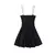 Trza-mini vestido feminino de popeline com nervuras, gola reta, alças finas, ve - comprar online