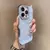 Capa de telefone de couro com padrão glacial cinza titânio para iPhone 16 15 1 - comprar online