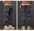 Calça casual de cintura elastano masculino, harém, corrida, longo, elástico,