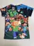 Uniqlo minecraft 3d impresso casual camiseta verão bonito meninos e meninas blo