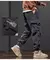 Calça casual de cintura elastano masculino, harém, corrida, longo, elástico,