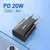 Baseus 20w carga rápida qc 3.0 pd usb tipo c carregador de carregamento rápido