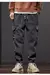 Calça casual de cintura elastano masculino, harém, corrida, longo, elástico, - VOLPE SHOPP