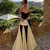 Imagem do Moda contraste feminino com decote em v estilingue vestido longo para mulher ele