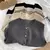 Imagem do Outono novas mulheres cardigan coreano elegante de malha sem mangas feminino cas