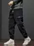 Calça casual de cintura elastano masculino, harém, corrida, longo, elástico, - loja online