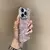 Capa de telefone de couro com padrão glacial cinza titânio para iPhone 16 15 1 - loja online