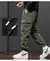 Calça casual de cintura elastano masculino, harém, corrida, longo, elástico, na internet