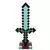 Newstyle minecraft cosplay adereços sete núcleos espada luz noturna meu mundo - comprar online