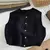 Outono novas mulheres cardigan coreano elegante de malha sem mangas feminino cas