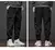 Calça casual de cintura elastano masculino, harém, corrida, longo, elástico, - comprar online