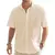 Camisa Masculina de Linho Manga Curta