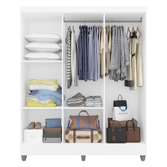 Guarda Roupa Casal Cancun Sem Gavetas 6 Pts Branco na internet
