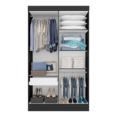 Guarda Roupa 4 Portas Solteiro Mayra Preto na internet