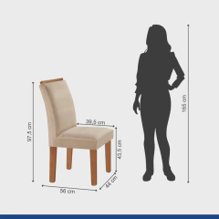 Conjunto Sala de Jantar Mesa Dakota Plus 120x80cm Tampo Vidro com 4 Cadeiras Laura - MbOutlet
