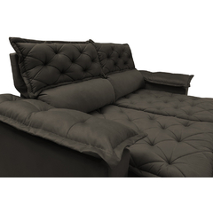 Sofá 3 Lugares Retrátil e Reclinável Compact 1,80m Velusoft Café - comprar online