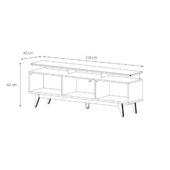 Rack Classic I Off White e Nature 64x218 cm na internet