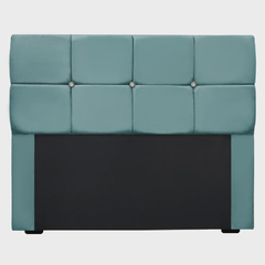 Kit Cabeceira Calçadeira Mila e Munique 160 cm Casal Queen Size Veludo Turquesa - MbOutlet